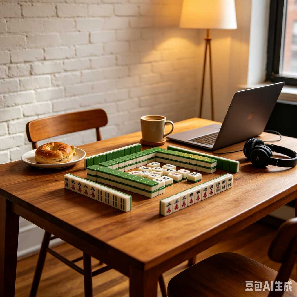 retro vintage mahjong set