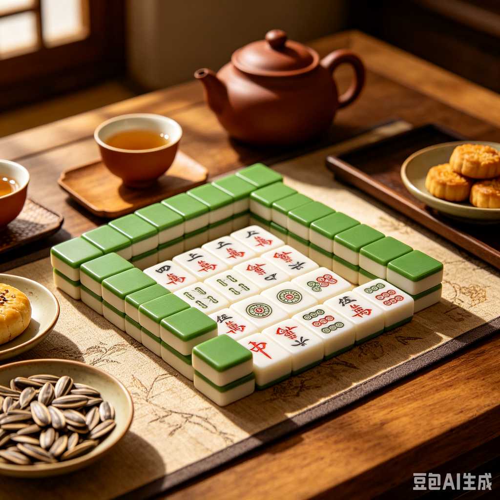 traditional oriental mahjong tiles